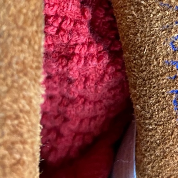 Minnetonka brown suede fringe three row tassel boot moccasin - Picture 13 of 15